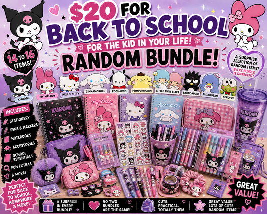 $20 Back-to-School Kawaii Surprise Bundle | 14–16 Random Items