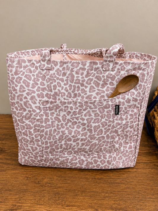 Blush Leopard Oversized Utility Tote